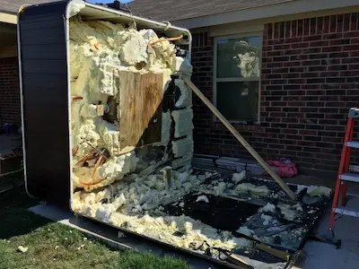 Picture of a hot tub repair service in progress