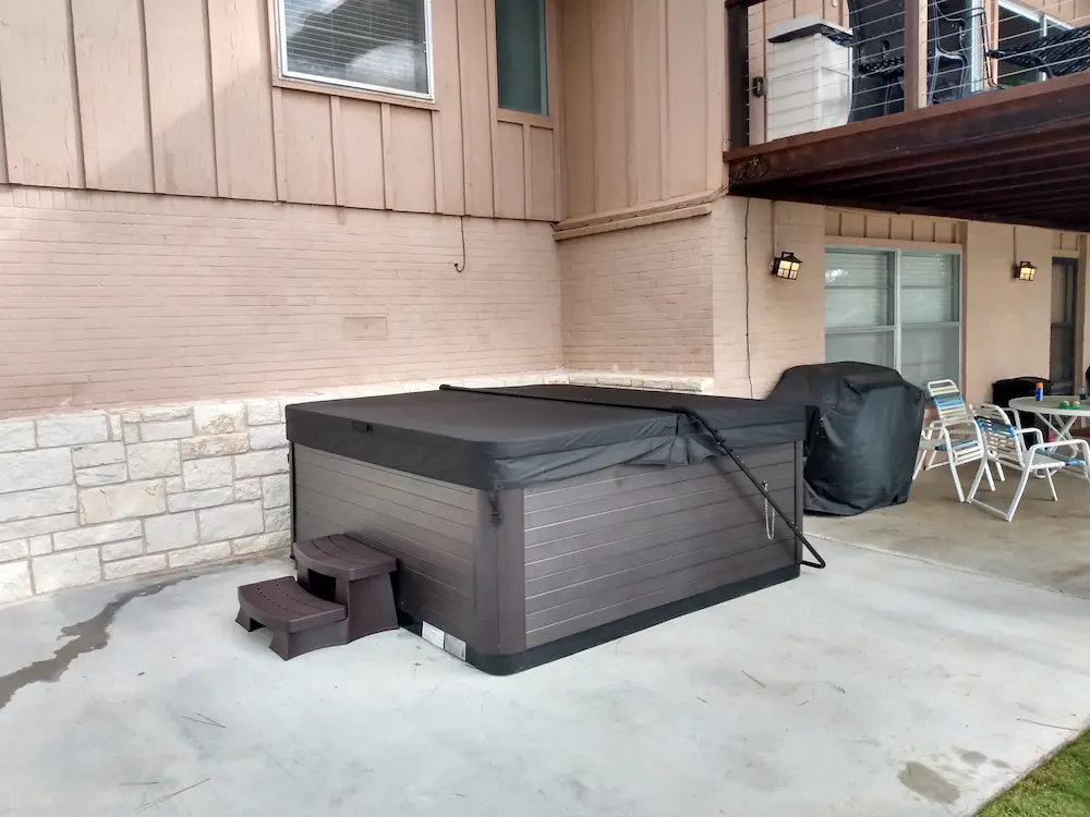 Vita Spa Hot Tub installed on concrete