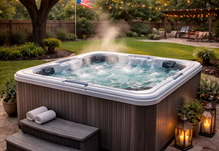 Image of an above-ground hot tub for the article about hot tub installation in Stephenville, TX